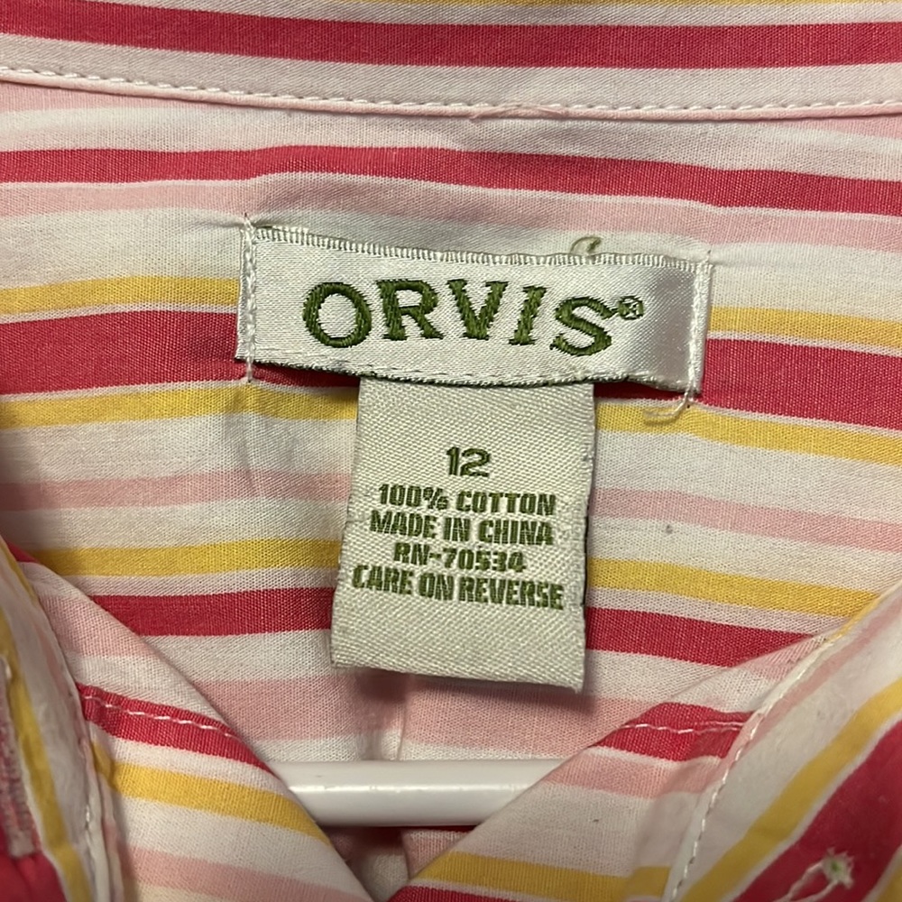 Orvis Striped Button Front Shirt - Picture 5 of 7